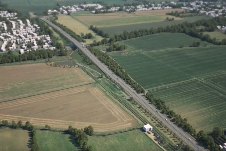 The link road will run for 1.1 miles, crossing the London-Aylesbury railway line