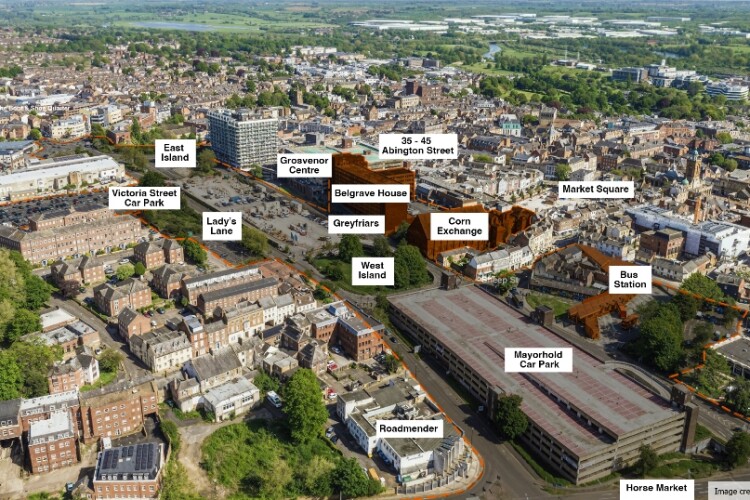 Northampton&rsquo;s Greyfriars district covers 14 acres 