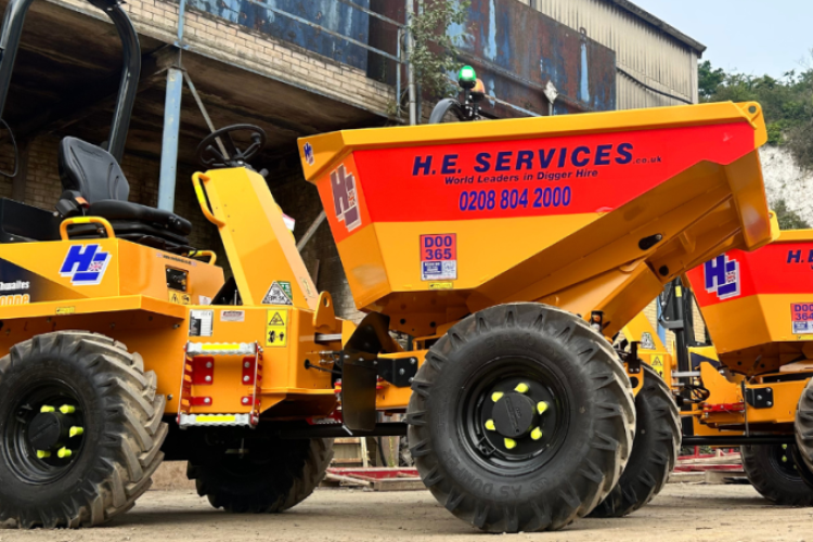 HE Services has ordered more than 100 Thwaites dumpers 