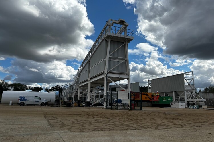 The new asphalt plant in East Peckham