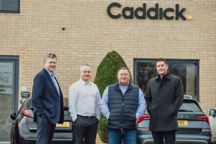 Left to right are Simon Martin, Neil Trubshaw, Paul Dodsworth and  Steve Ford of Caddick Construction Group