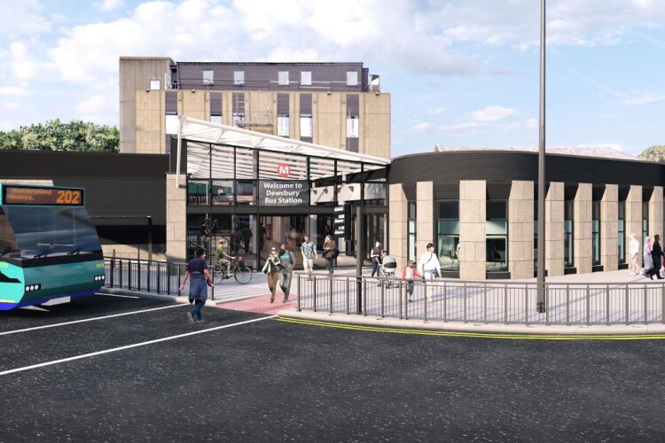 CGI of the revamped Dewsbury bus station