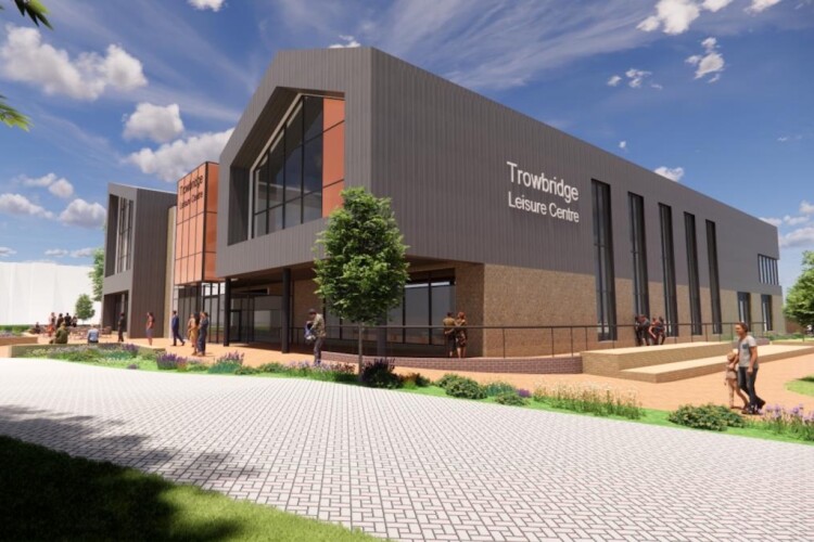 CGI of the planned Trowbridge leisure centre