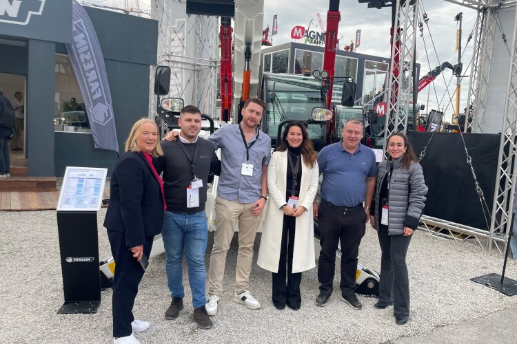 L to R Gill Riley of GGR, Nicolae Manea of Faresin, Patrick Flannery of Flannery Plant Hire, Silvia Faresin of Faresin, Martin Flannery of Flannery Plant Hire, Giulia Faresin of Faresin.
