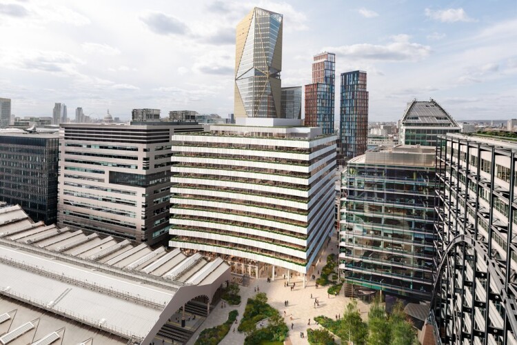 CGI of One Appold Street after Skanska's remodelling