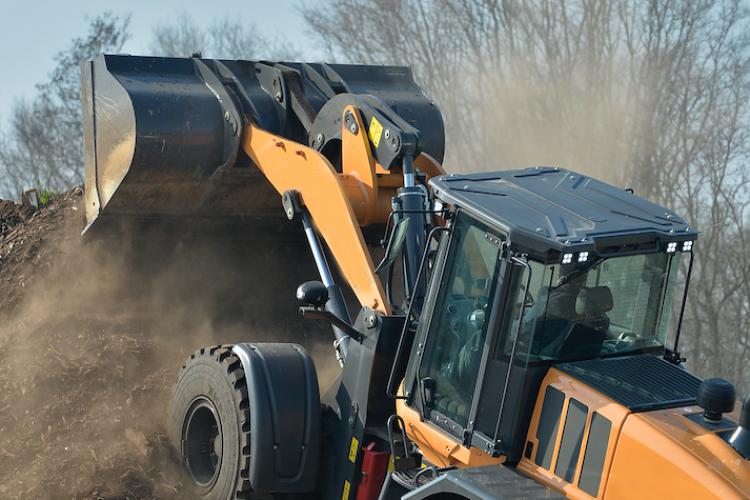 Wheeled loader buckets naturally tend to obstruct visibility