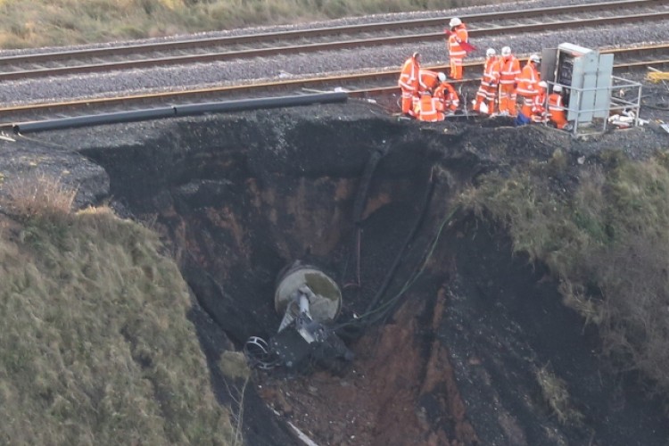 (and below) The impact of flooding in Hartlepool