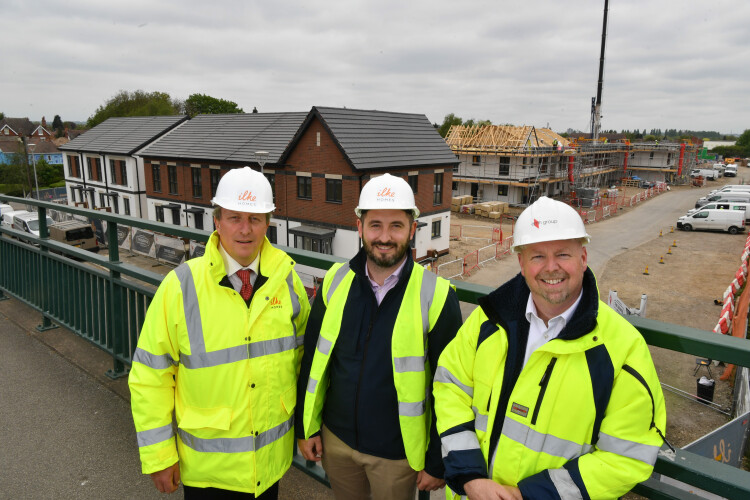 Left to right on site are Network Rail development manager David Chubb, Ilke Homes director John Hickman and EMH development director Chris Jones