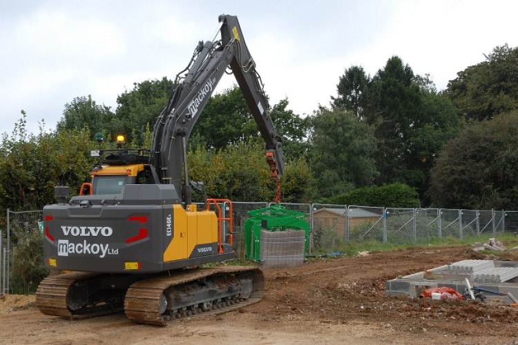 One of the new Volvo EC140E excavators at work