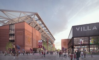 Villa Way view of new North Stand and Villa Live