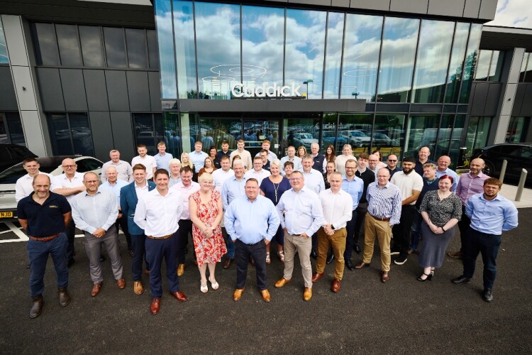 The Caddick team outside the new Yorkshire office