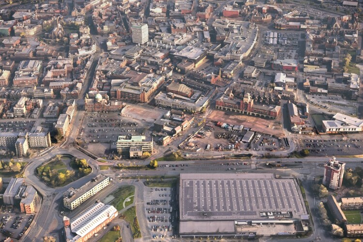 The City Centre West quarter of Wolverhampton, which is in line for a makeover