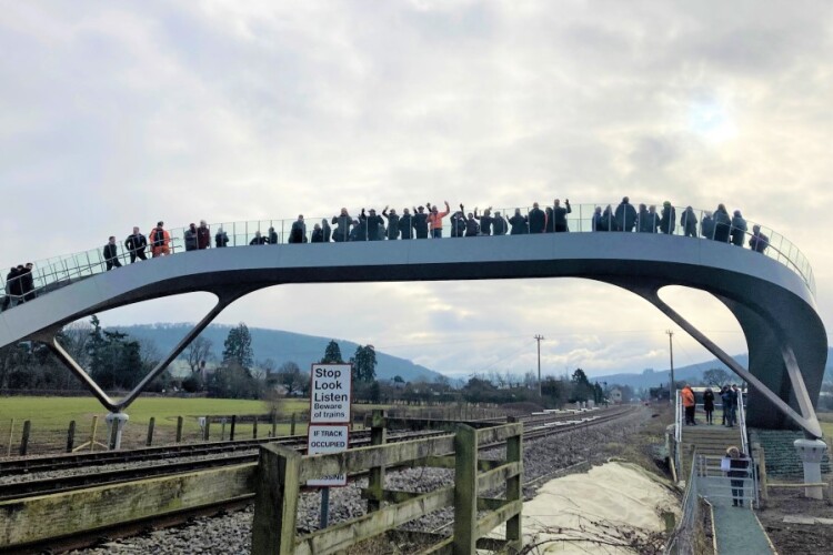 Network Rail's first FLOW footbridge opened in Shropshire in January 2023