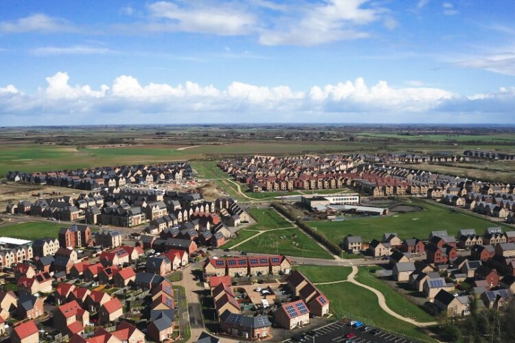An aerial image of Northstowe [Credit: Paper Films]