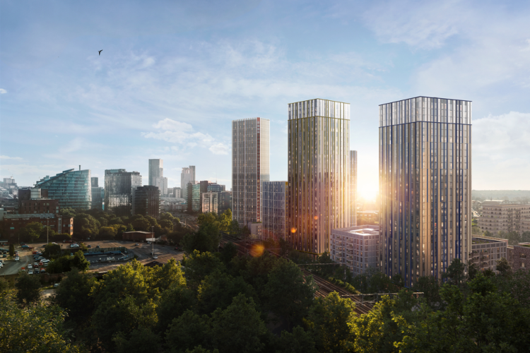 CR Construction will build four blocks ranging from nine to 34 storeys in Manchester's Red Bank neighbourhood