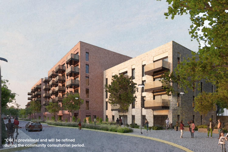 CGI of the planned development, although design remains subject to consultation