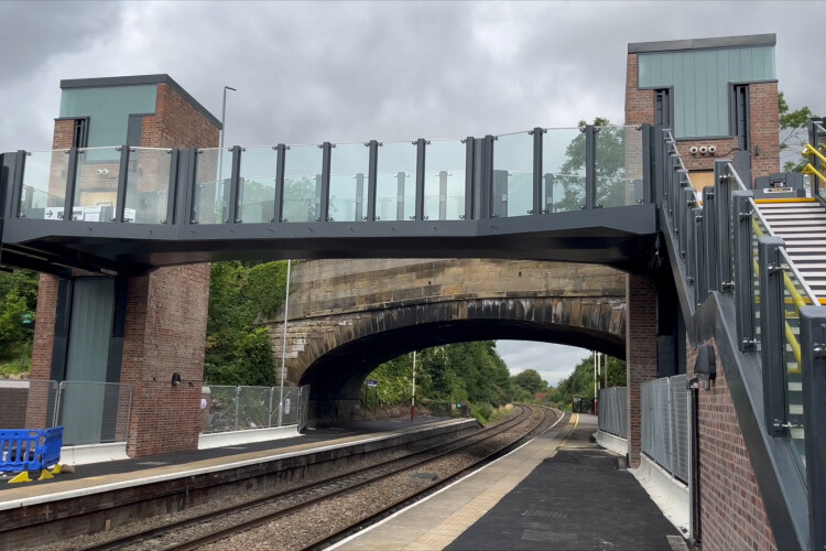 Garforth station's new Beacon footbridge