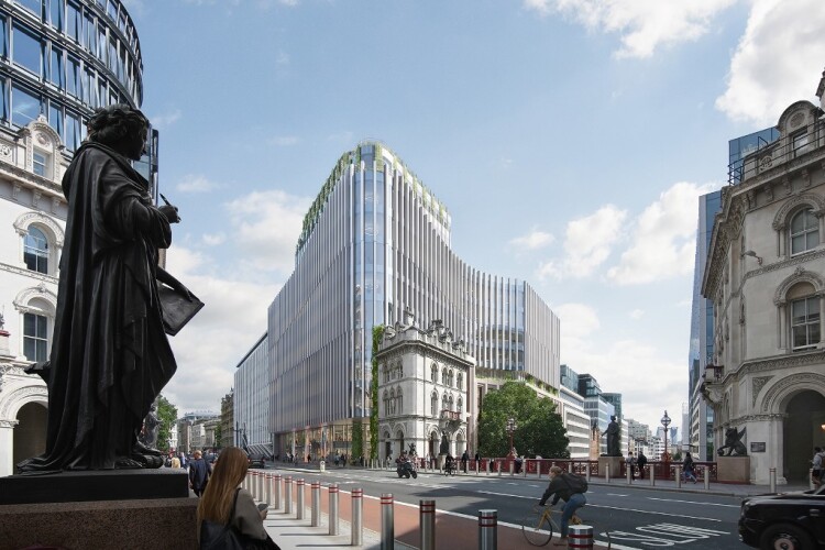CGI of the Holborn Viaduct building, where Permasteelisa Group will deliver glazing and cladding for Multiplex