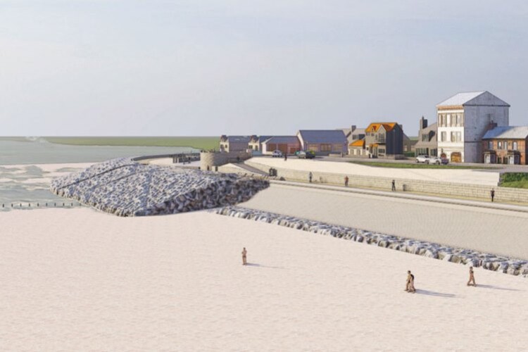 In central Rhyl, Balfour Beatty will replace  original sea walls and put in new rock armour 