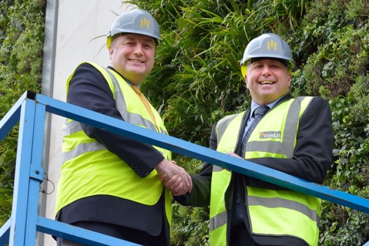 Midas chief executive Alan Hope with Andy McAdam, the new divisional director for Devon and Cornwall