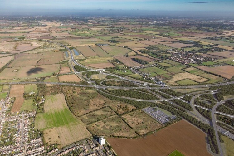 Computer generated image of some of the new roads to be built in Essex, if the Lower Thames Crossing goes ahead 