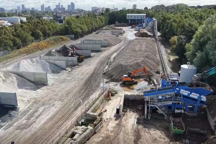 The new wash plant and rail link at Agecroft