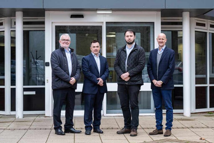 (left to right) (L to R) Ian Pitt, Ed Vereker, Ed Shuttleworth and James Bailey at Bruton Knowles' Exeter office