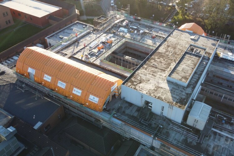 Thirteen Njordair tents will be going up on the roof of the Royal Bolton Hospital