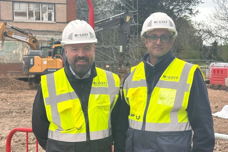 Dean Johnston (left) and Bal Bhelay of McGoff Construction