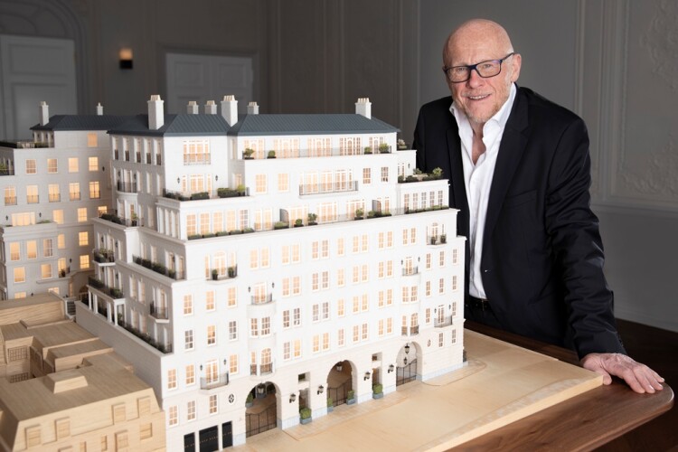 John Cauldwell on site at 1 Mayfair [image credit: Cauldwell]