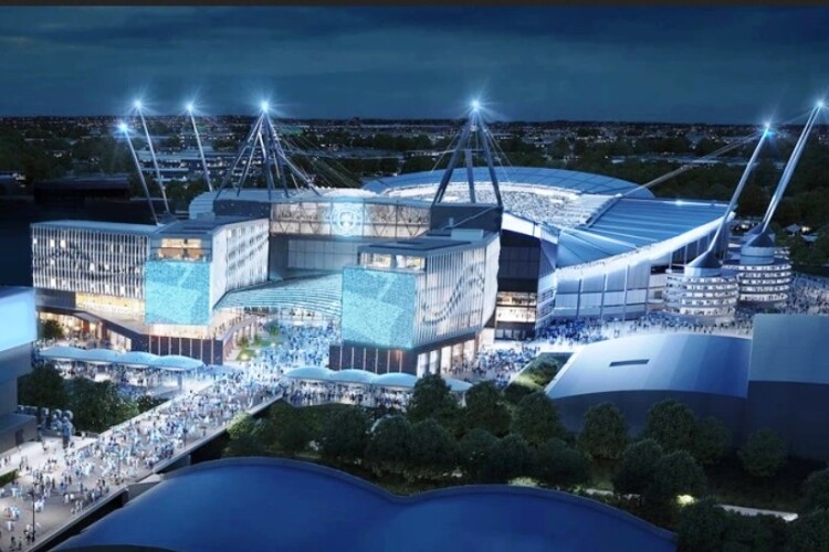 CGI of the future Etihad Stadium