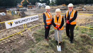 Council leader Heather Scott (centre) is put to work